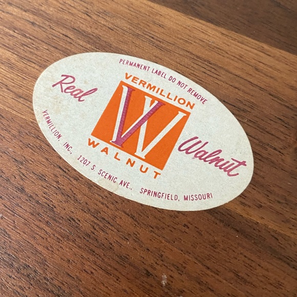 Vintage Vermillion Walnut Serving Tray Wine Cheese Charcuterie Board - Picture 4 of 4